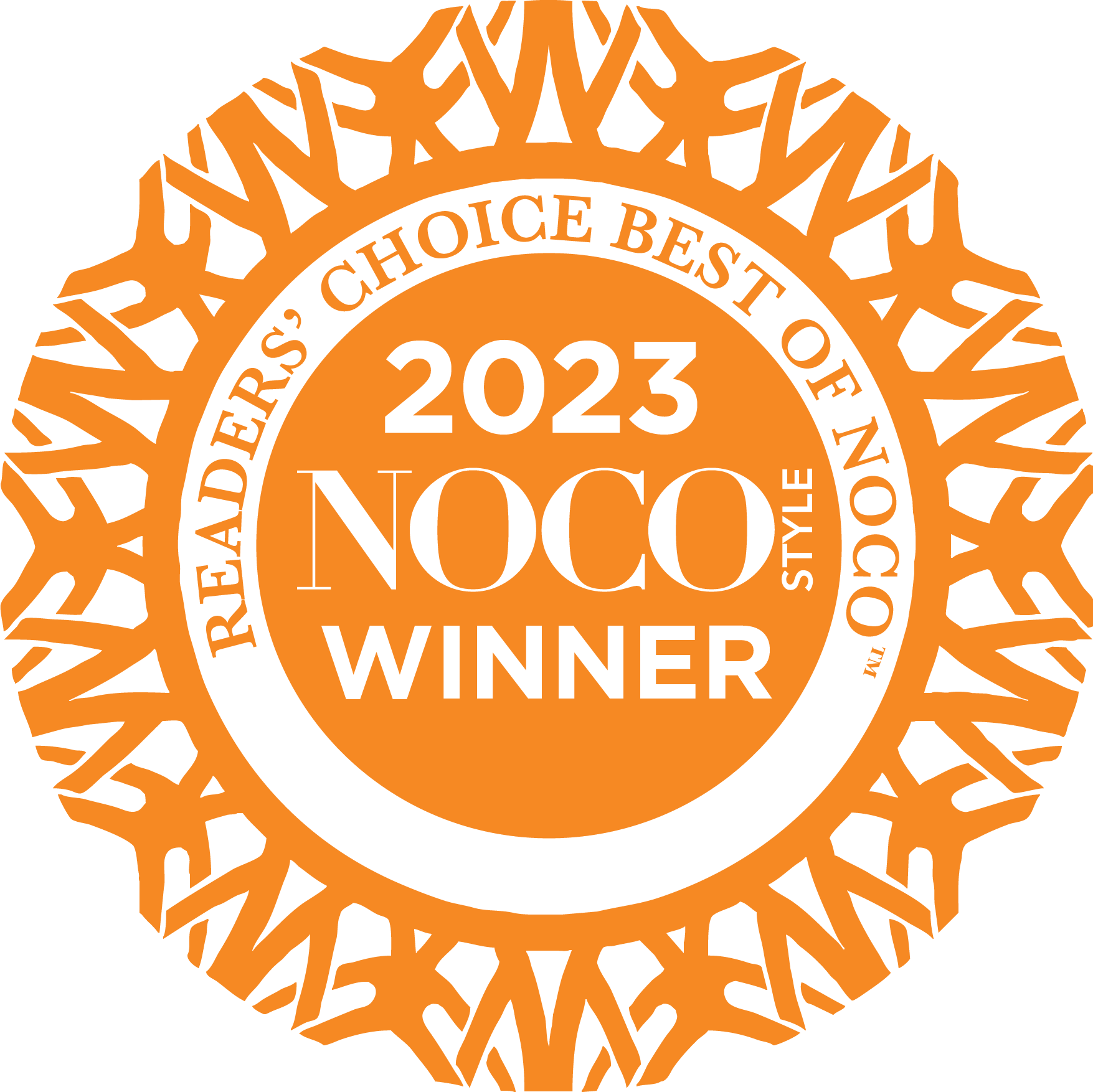 Readers Choice Best of Noco 2023 NOCO winner logo