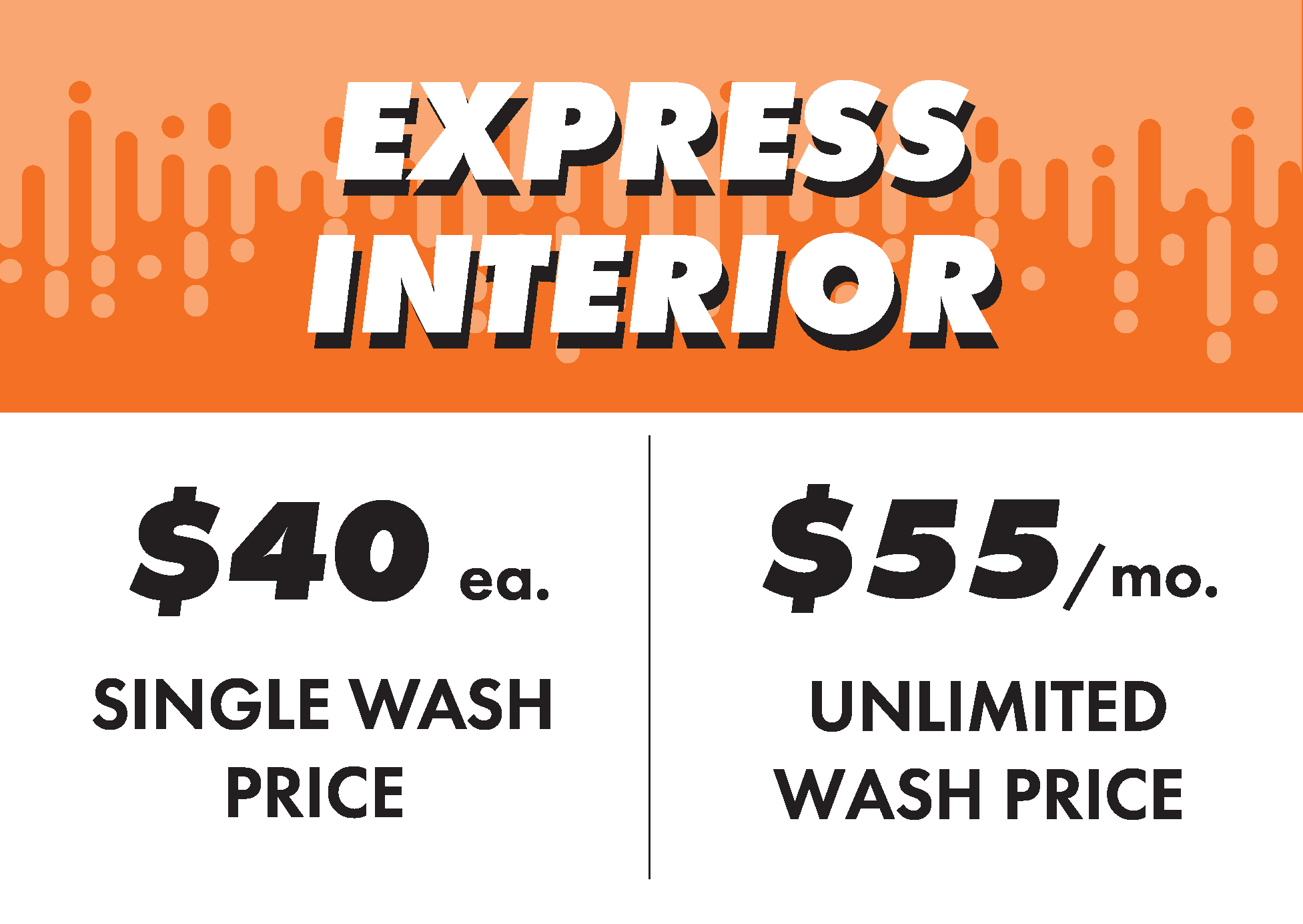 Express Interior Price Card