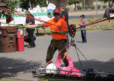 Person demonstrating search and rescue
