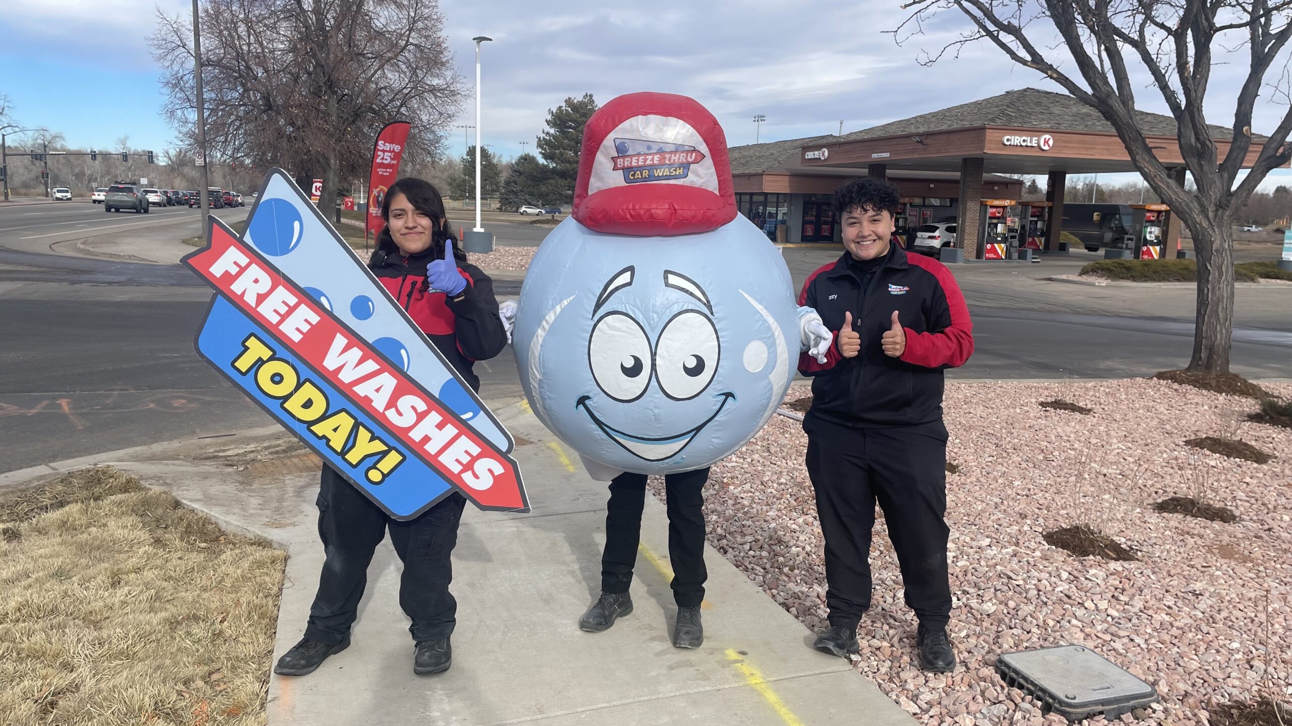 Breeze Thru Car Wash Team offering FREE Washes in Celebration of New West Loveland Location!