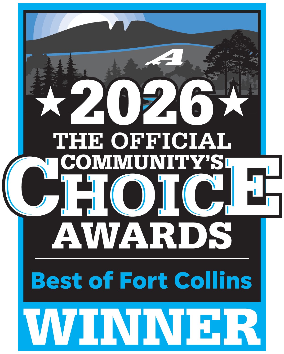 2025 Choice Awards winner logo, best of Fort Collins
